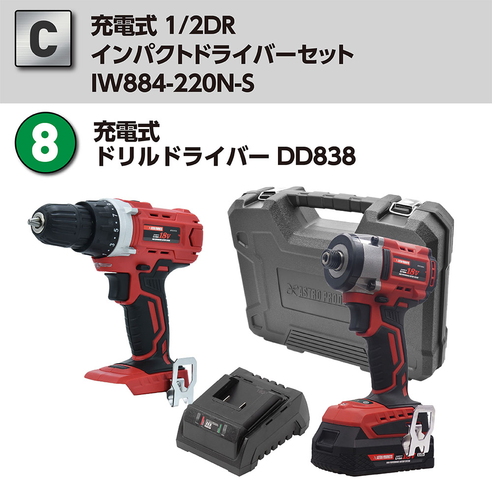 アストロプロダクツ（ASTROPRODUCTS） 【C】DC18V 充電式インパクト 