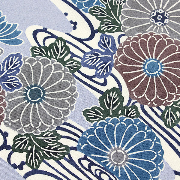 着物 帯 京都 栗山吉三郎謹製 和染紅型 九寸名古屋帯 浜つむぎ 壁糸