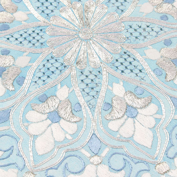 お仕立て付き】着物 帯 汕頭刺繍 相良刺繍 銀駒刺繍 九寸名古屋
