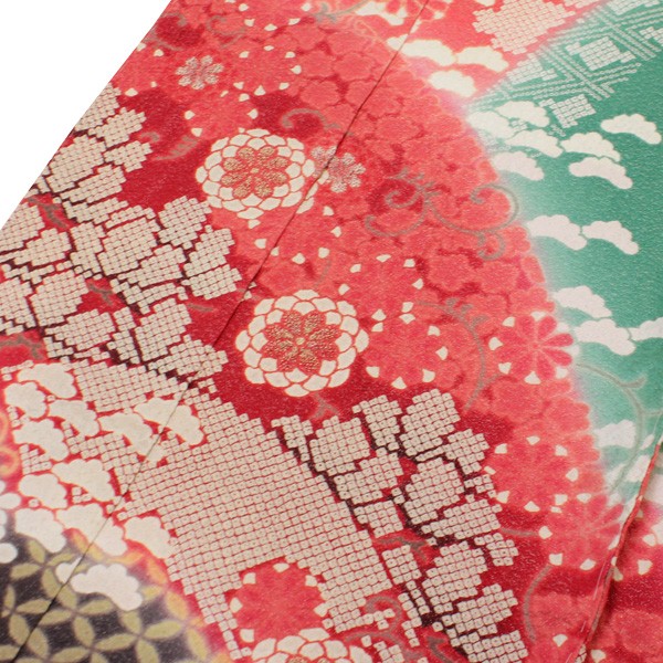 着物 振袖 名門！ 十日町”滝泰”豪華 総 手絞り 相良刺繍 銀通し 未