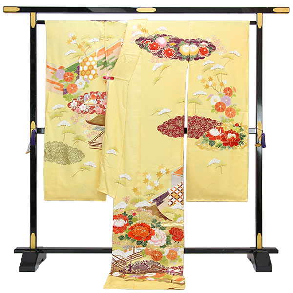 着物 友禅本振袖 京手描き 内と良 謹製 日本の絹 あすかや [商品番号