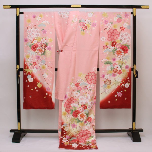 振袖 豪華 型友禅 手描 金通し 紋意匠 身丈164cm
