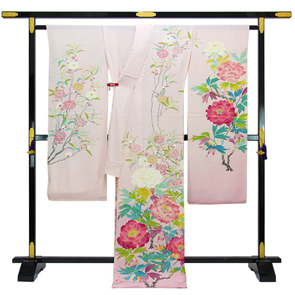 未仕立て 振袖 22点セット「Dear 赤茶 花丸文」仮絵羽 振り袖