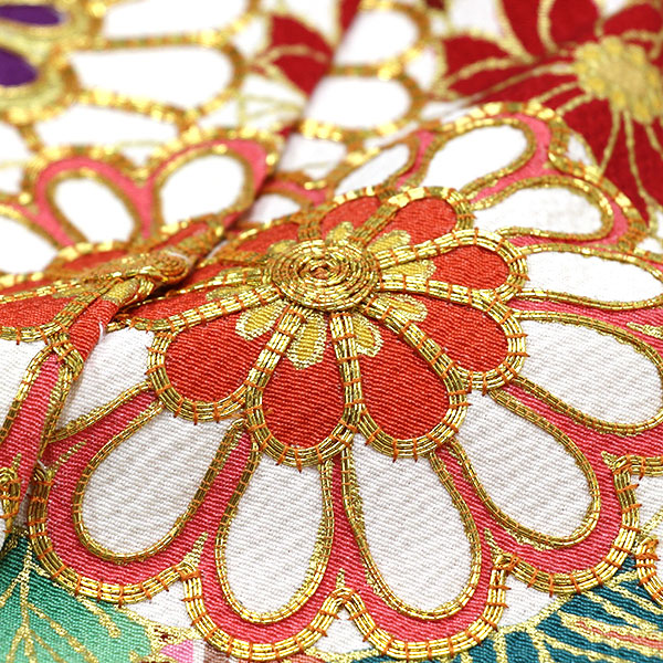 着物 名門 吉澤の友禅 振袖 手加工 正統派 古典柄 金駒刺繍 あすかや