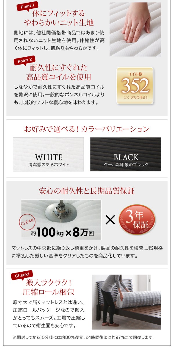 ベッド 棚コンセ... : 寝具・ベッド・マットレス セミダブル ロータイプ 正規店人気