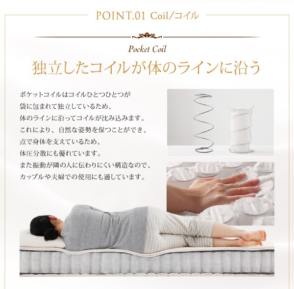 マットレス ホテルスタンダ... : 寝具・ベッド・マットレス ダブル 快眠 通販人気