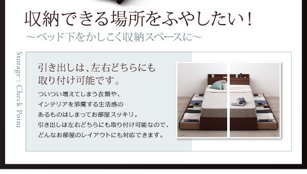 ベッド 棚コンセント付き収納... : 寝具・ベッド・マットレス セミダブル NEW新品