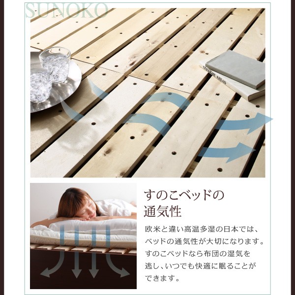 ベッド 棚コンセント付すのこ収... : 寝具・ベッド・マットレス シングル 新作正規品