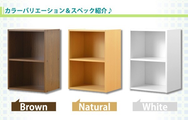 カラーボックスシリーズ【kara-baco2】2段