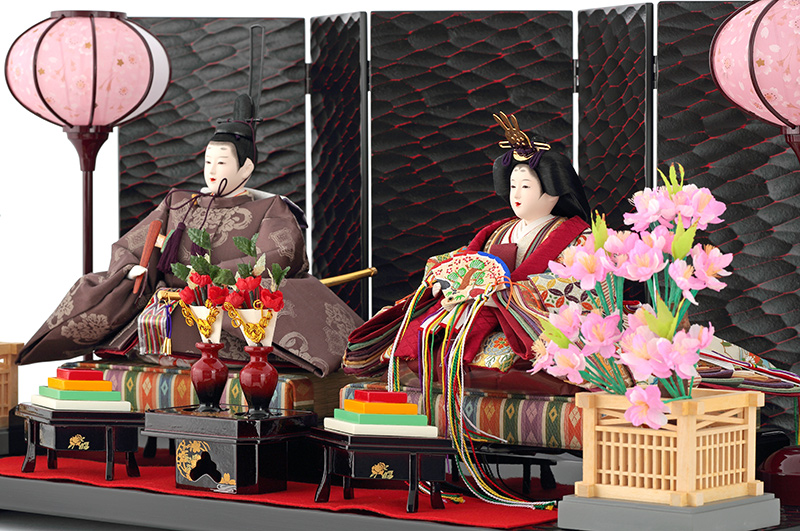 雛人形 ひな人形 雛 平飾り 親王飾り 鎌倉彫 h243-ss-38g-30c
