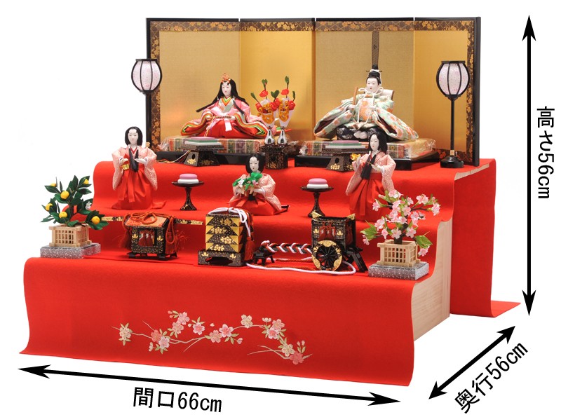賀茂芳春作 雛人形七段(送料の関係で3つ 全てご購入お願いします) ③/3 雛人形 ひな人形 雛 三段飾り 五人飾り 平安光義作 賀茂雛 h243