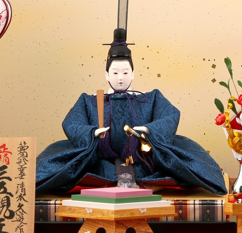 久月 雛人形 ひな人形 雛 平飾り 親王飾り 節句人形工芸士 清水久遊作