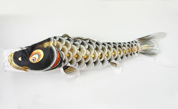こいのぼり ベランダ 村上鯉 鯉のぼり ベランダ用 1.5m 新小型スタンドセット 雅 ナイロンサテン 家紋・名入れ h235-mr-miyabi - 0