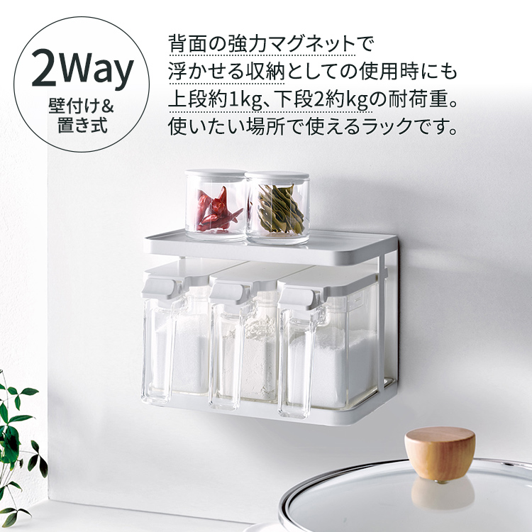 アスベル（ASVEL） マグネット ラック 調味料ポット 収納 フォルマ