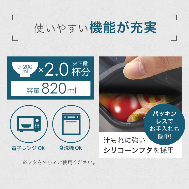 アスベル（ASVEL） 弁当箱 ランタスFL SS-T820 バッグ 付き ASVEL