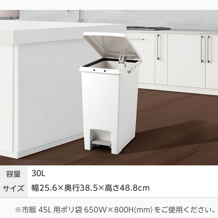 アスベル ゴミ箱 おしゃれ キッチン ペダル スリム 30リットル