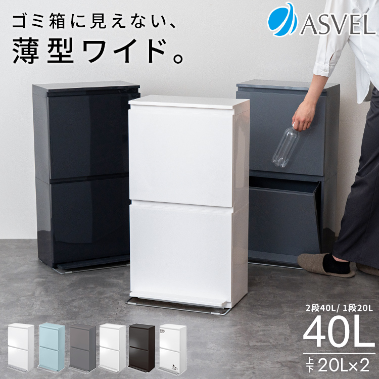 アスベル（ASVEL） ゴミ箱 おしゃれ キッチン 分別 【限定カラー】 2段