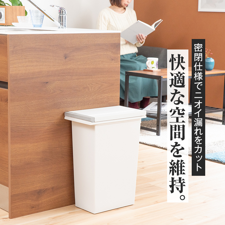 ゴミ箱 おしゃれ キッチン 臭わない 密閉 プッシュ スリム 20リットル アスベル 分別 20L 20l 大容量 蓋付き 資源ゴミ ごみ箱 関連画像5