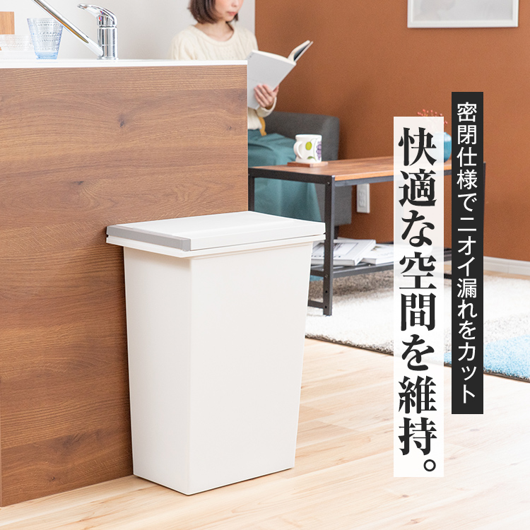 ゴミ箱 おしゃれ キッチン 臭わない 密閉 プッシュ スリム 30リットル アスベル 分別 30L 30l 大容量 蓋付き 資源ゴミ ごみ箱 関連画像5