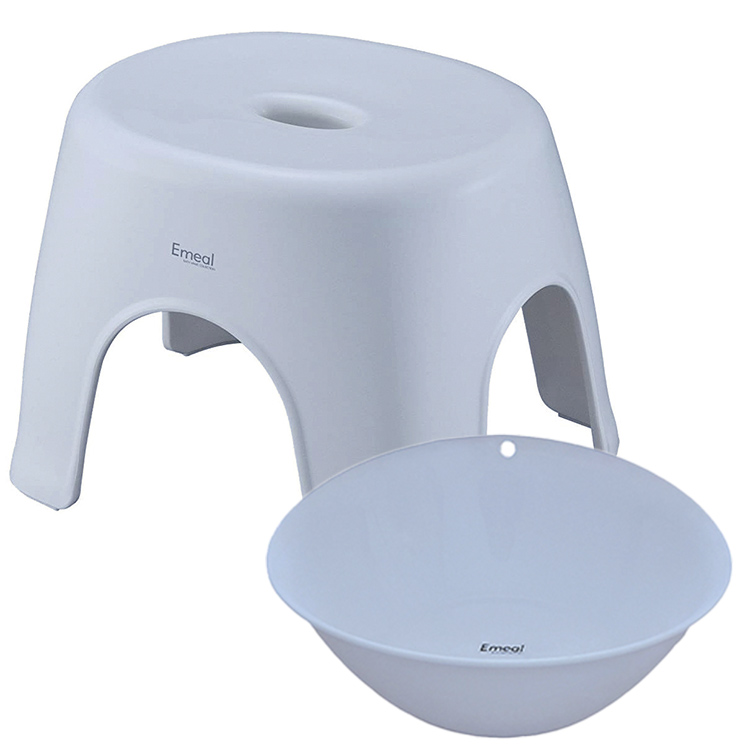 アスベル（ASVEL） 風呂椅子 おしゃれ エミール 24cm 湯桶セット ASVEL