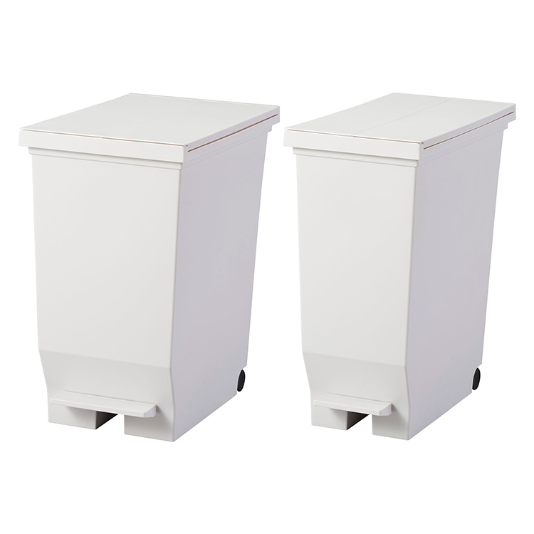 特典付き ［ スリム蓋付きゴミ箱 タワー 2個組 ］山崎実業 tower ゴミ箱 45Lゴミ袋対応 2個セット 35L ごみ箱 スリム 分別 ふた付き  フタ 折りたたみ ダストボックス キッチン シンプル おしゃれ モノトーン yamazaki ブラック ホワイト 5205 5206 