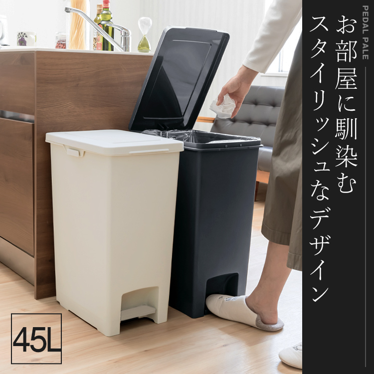 ゴミ箱 おしゃれ キッチン 45リットル 【限定カラー】エバン ペダル スリム アスベル ダストボックス 分別 45l 45L 大容量 蓋付き 資源ゴミ ごみ箱 関連画像3