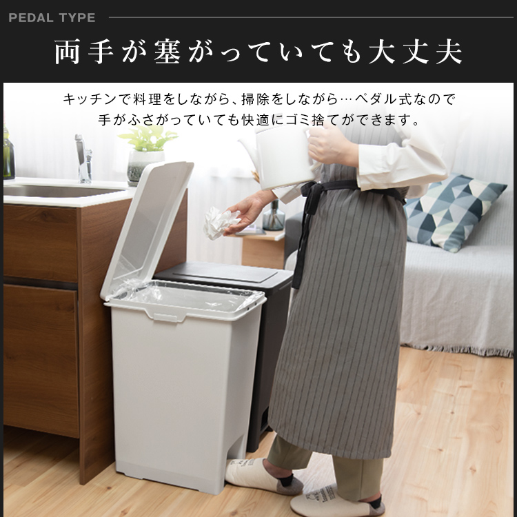 ゴミ箱 おしゃれ キッチン 45リットル 【限定カラー】エバン ペダル スリム アスベル ダストボックス 分別 45l 45L 大容量 蓋付き 資源ゴミ ごみ箱 関連画像5