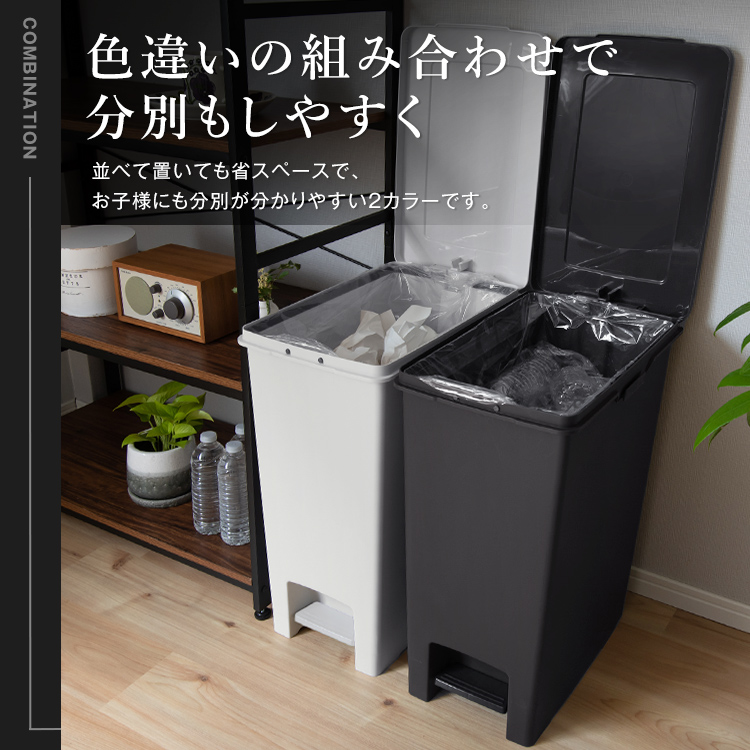 ゴミ箱 おしゃれ 30リットル 2個セット キッチン 【限定カラー】 分別 ペダル スリム アスベル ダストボックス 30L 30l 大容量 ...