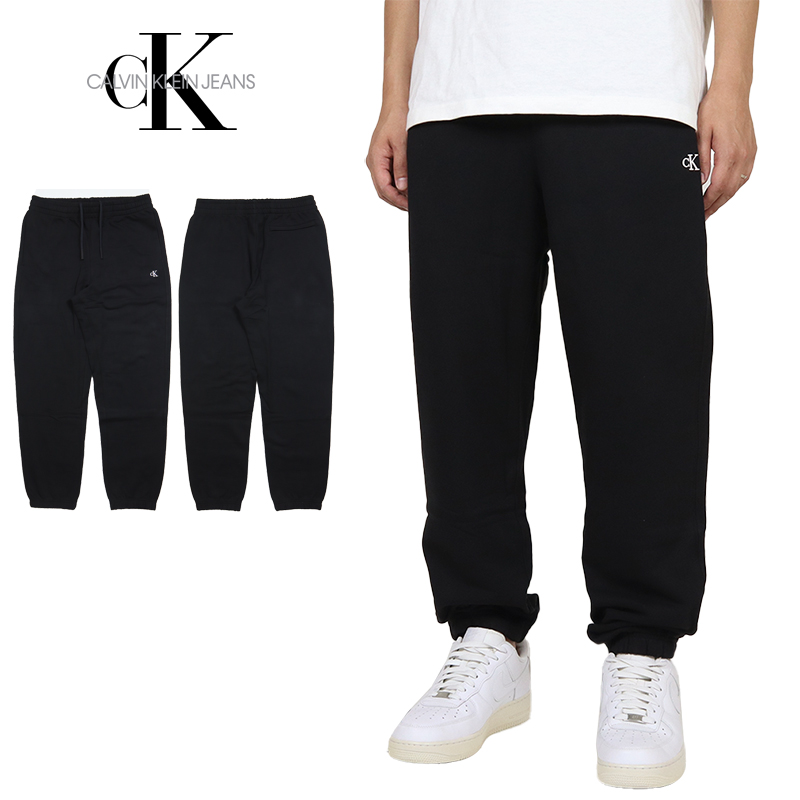 爆買 【並行輸入品】カルバンクライン ジーンズ スウェットパンツ CALVIN KLEIN JEANS ジョガー セットアップ対応 メンズ ブランド 大きいサイズ 黒 | Calvin Klein Jeans | 01