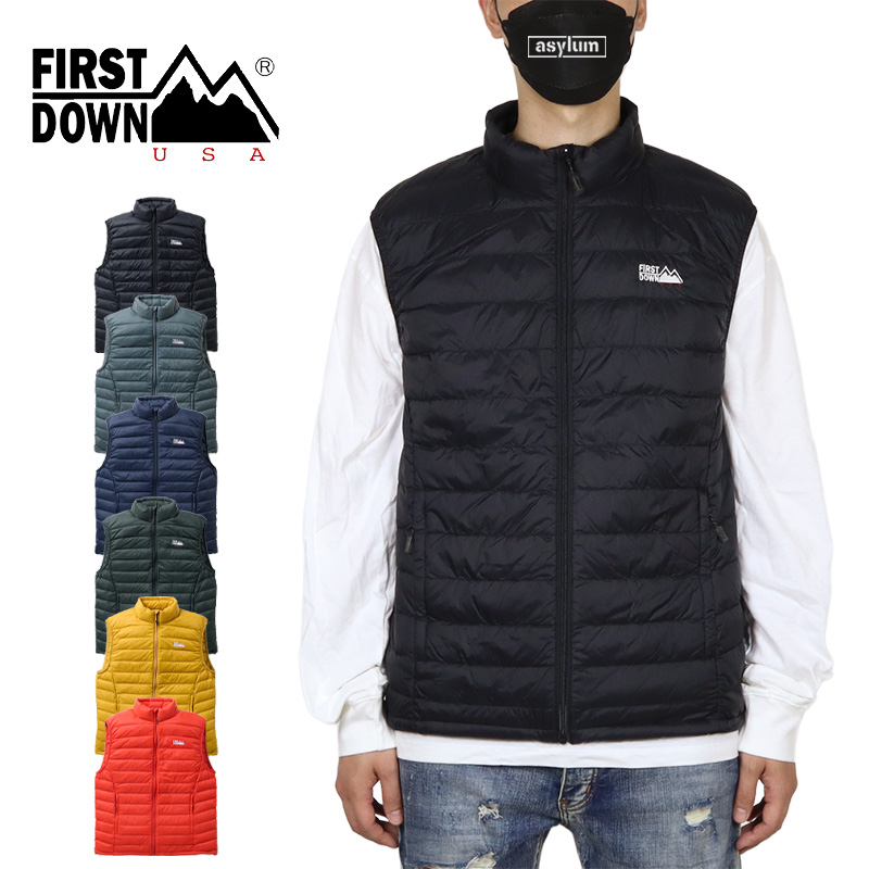 ファーストダウン ダウンベスト FIRST DOWN ジャケット アウター メンズ レディース アウトドア ブランド 大きいサイズ 黒 | FIRST DOWN | 01