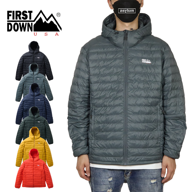 ファーストダウン ダウンジャケット FIRST DOWN アウター フード付き メンズ レディース アウトドア ブランド 大きいサイズ 黒 | FIRST DOWN | 02