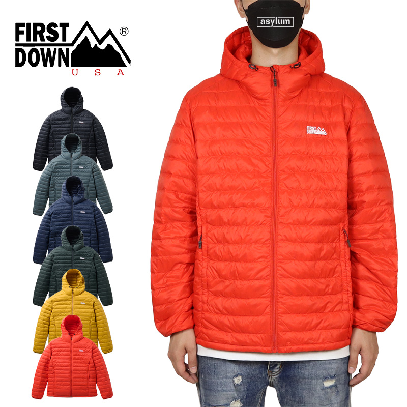 ファーストダウン ダウンジャケット FIRST DOWN アウター フード付き メンズ レディース アウトドア ブランド 大きいサイズ 黒 | FIRST DOWN | 06