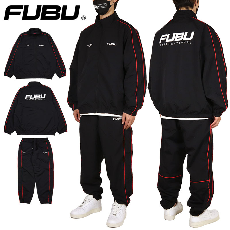 FUBU スウェット セットアップ ジャージ上下 フブ メンズ レディース ブランド 大きいサイズ 黒