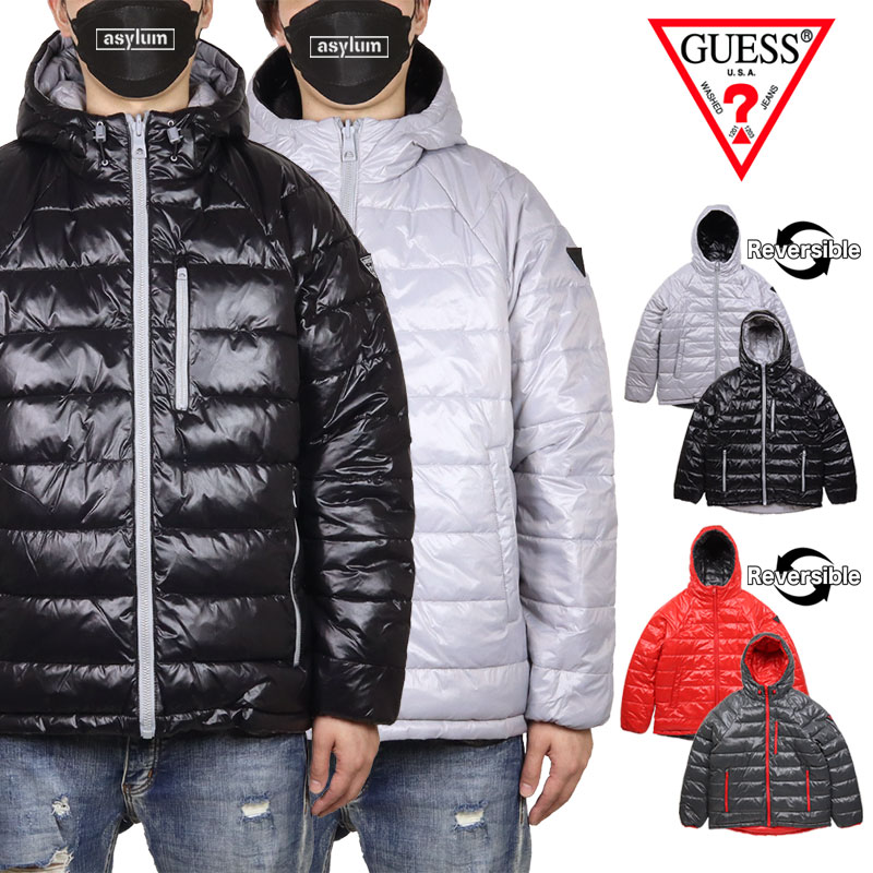 GUESS（ゲス） 【並行輸入品】ゲス 中綿ダウンジャケット リバーシブル 