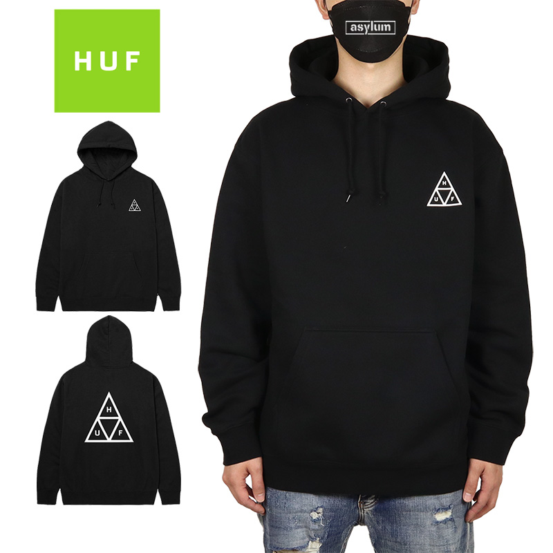 セール開催中 HUF プルオーバーパーカー ハフ フーディー メンズ レディース ブランド 大きいサイズ おしゃれ 黒