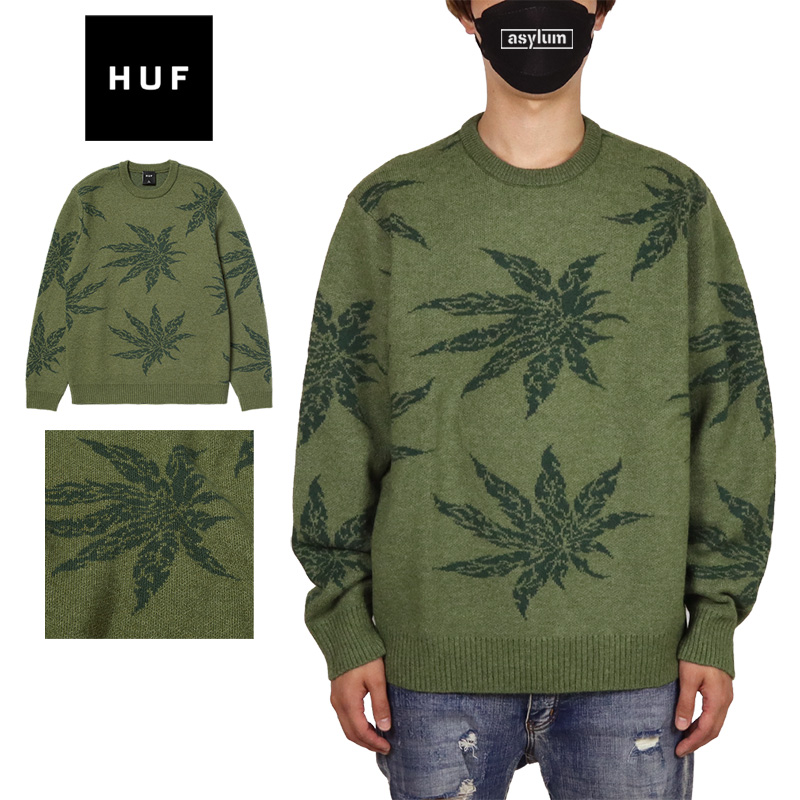 HUF ニット ハフ セーター クルーネック トップス メンズ レディース ブランド 大きいサイズ ...