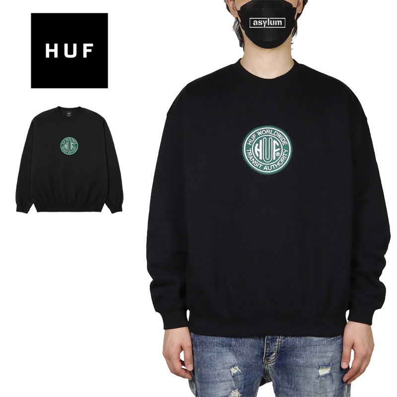 HUF（ハフ） トレーナー スウェット メンズ レディース ブランド HUF ブラック スウェット Lサイズ