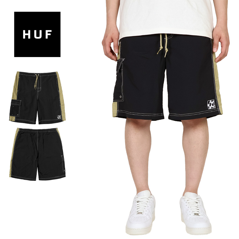 GW P5倍 HUF ショートパンツ ハフ ショーツ メンズ ブランド 大きいサイズ おしゃれ おすすめ 人気 黒 ブラック_1