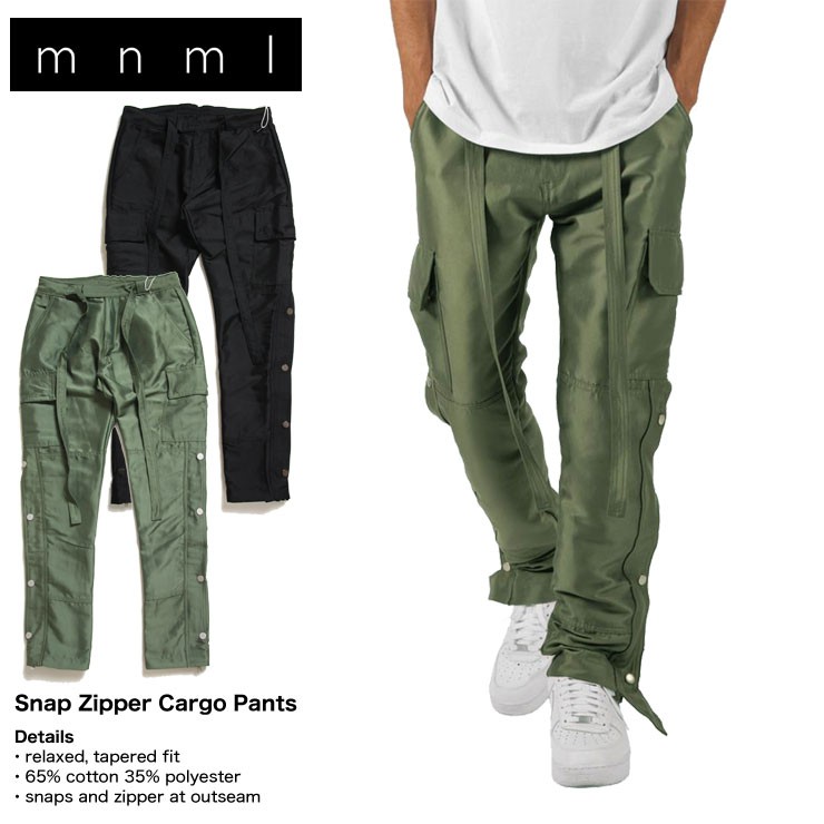 mnml ミニマル カーゴパンツ パンツ メンズ ブランド 大きいサイズ SNAP ZIPPER CARGO PANTS  :mnml044:ASYLUM - 通販 - Yahoo!ショッピング