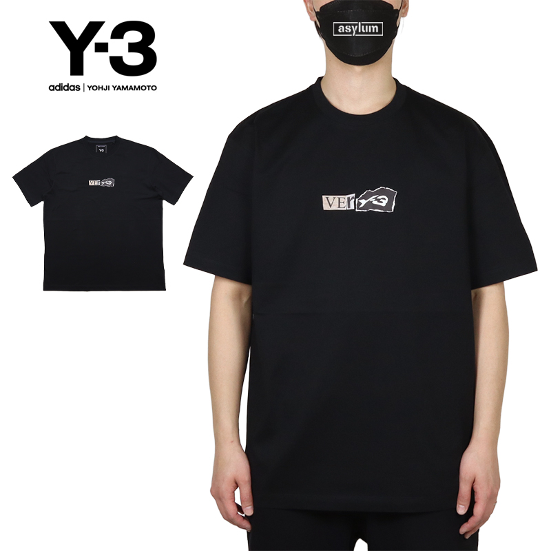 Y-3 ワイスリー 半袖 Tシャツ M ブラック スリーライン ゆるだぼ Y-3 【並行輸入品】ワイスリー Tシャツ 半袖 メンズ レディース