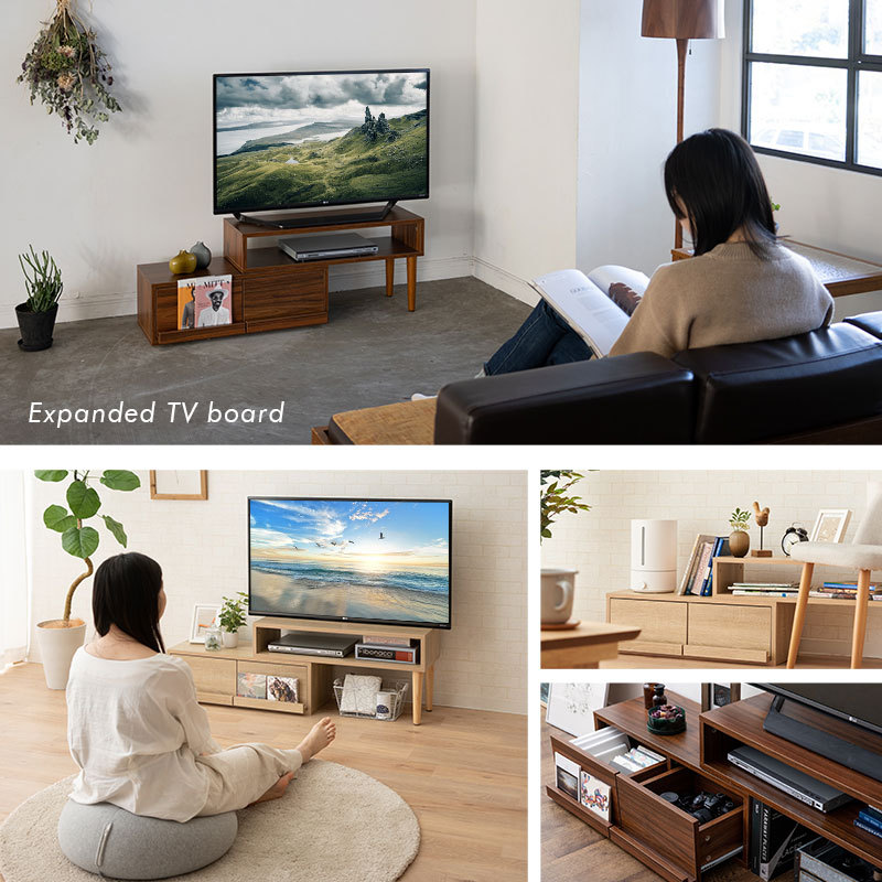 テレビボード テレビ台 伸縮 ロータイプ ヴィンテージ おしゃれ