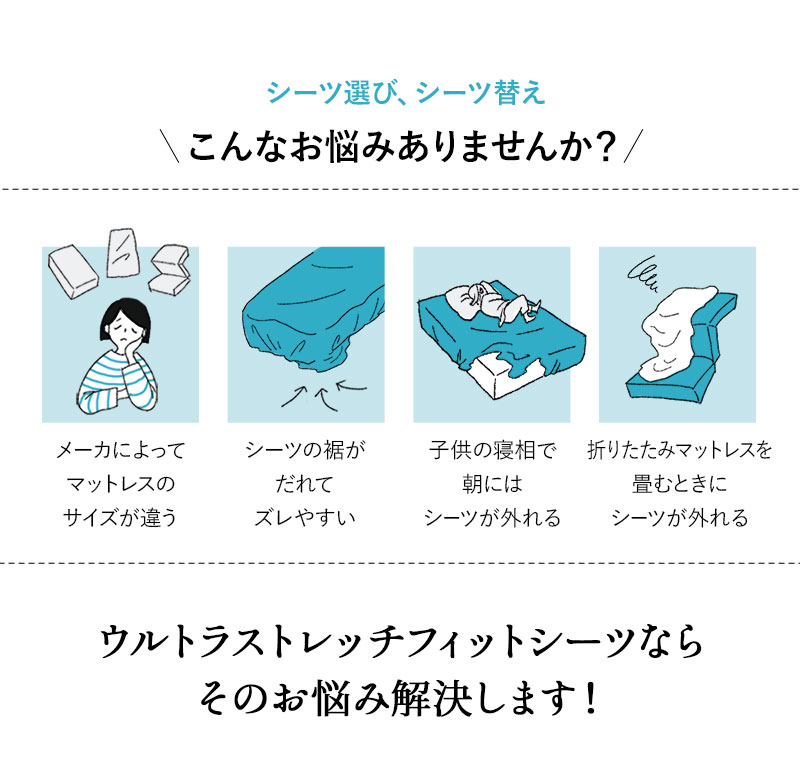 ウルトラストレッチ フィットシーツ ミニサイズ ベビーサイズ 専用 カバー 抗菌 防臭 冷感 ひんやり クール ズレにくい 縦横伸縮 ストレッチ