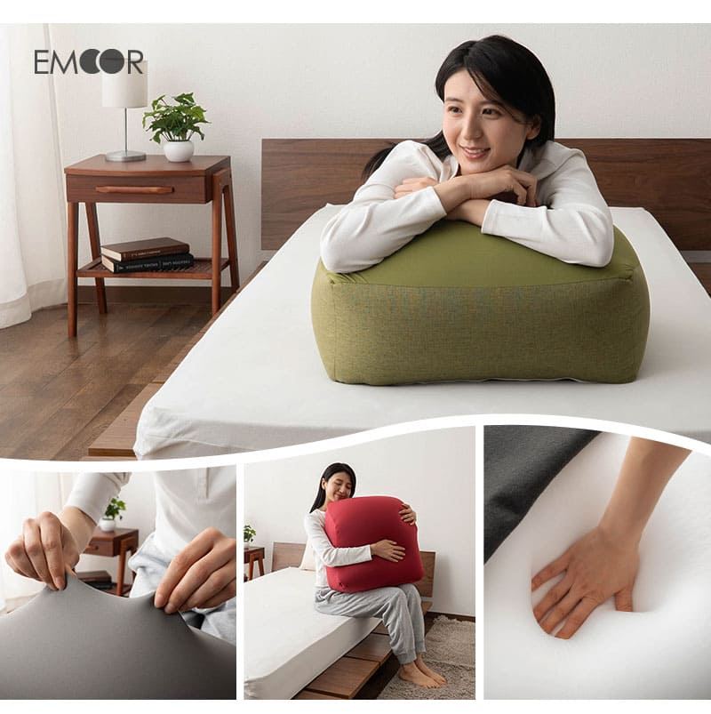 ふくらはぎを支える枕 脚全体用 フットピロー ひざ下枕 足枕 ビーズクッション