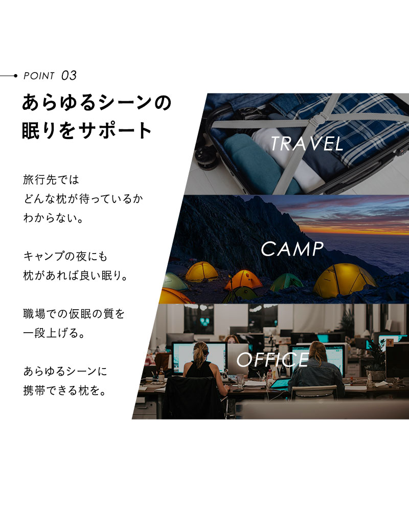 ウルトラコンパクト ピロー 枕 まくら 携帯用 ポーチ付き 折りたたみ 低反発 ウレタン 持ち運び 収納 省スペース