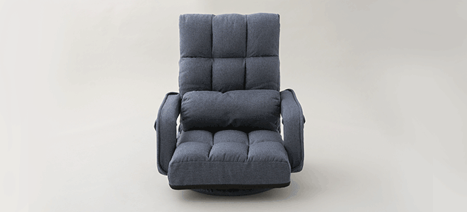 回転座椅子 リクライニングチェア 完成品 肘付き MAWARU