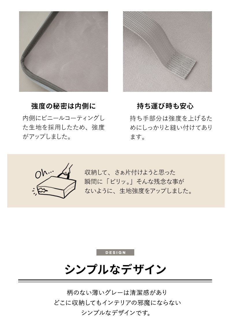 ベッド下収納ケース 単品 破けにくい 衣類 靴 雑貨 小物 おもちゃ 小分け 整理 衣替え 引っ越し 新生活 オフシーズン