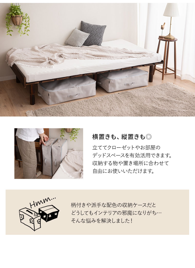 ベッド下収納ケース 単品 破けにくい 衣類 靴 雑貨 小物 おもちゃ 小分け 整理 衣替え 引っ越し 新生活 オフシーズン