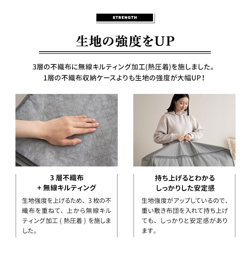 布団セット用 布団収納ケース 竹炭入り 4点セット 衣替え 引っ越し 新生活 オフシーズン