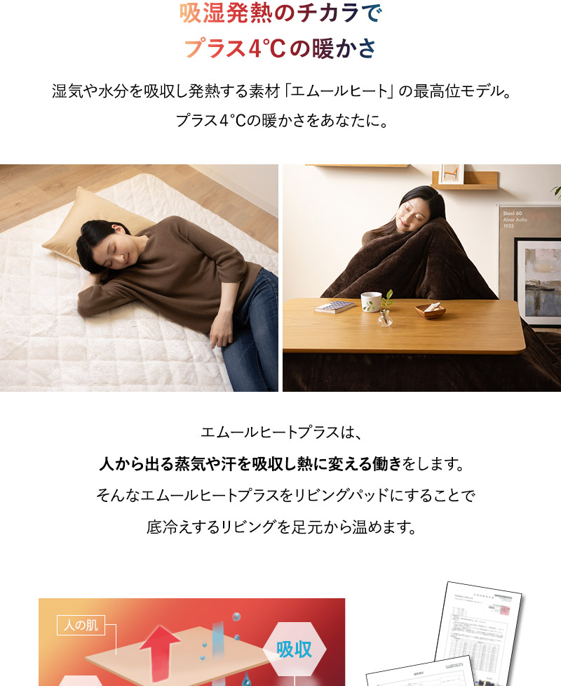 こたつ掛敷セット こたつ布団 ラグ 2点セット 正方形 長方形 円形 極暖 +4℃ 吸湿発熱 ヒートプラス