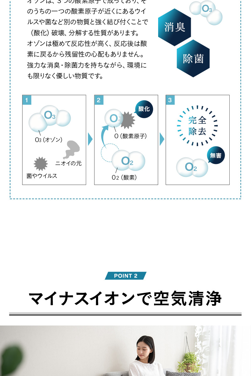 オゾン消臭機能付 電動スライドダストボックス 50L 大容量 分別 自動開閉 ゴミ箱 ふた付き 角型